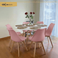 Comedor Mesa Blanca 120cms + 6 Sillas Tulip - Miniatura 6