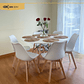 Comedor Mesa Blanca 120cms + 6 Sillas Tulip - Miniatura 8