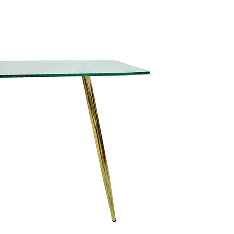 2da Seleccion.- Mesa de Vidrio Rubi Gold 130x80cm 4