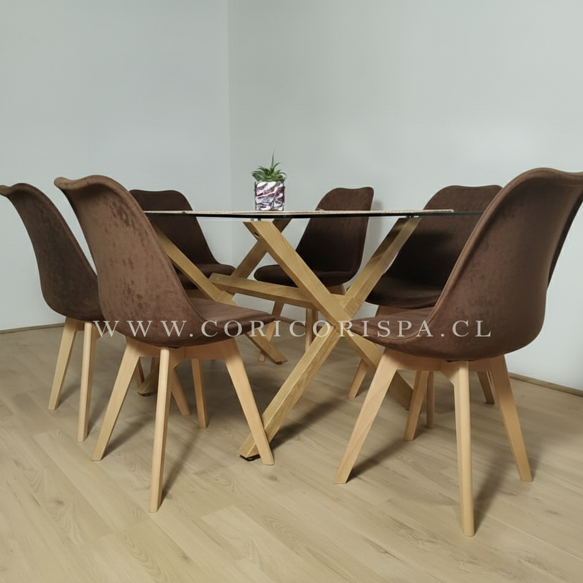 Comedor Medlock 140 X 90 cms + 6 Sillas Tulip Velvet  9