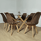 Comedor Medlock 140 X 90 cms + 6 Sillas Tulip Velvet  - Miniatura 10