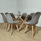 Comedor Medlock 140 X 90 cms + 6 Sillas Tulip Velvet  - Miniatura 11