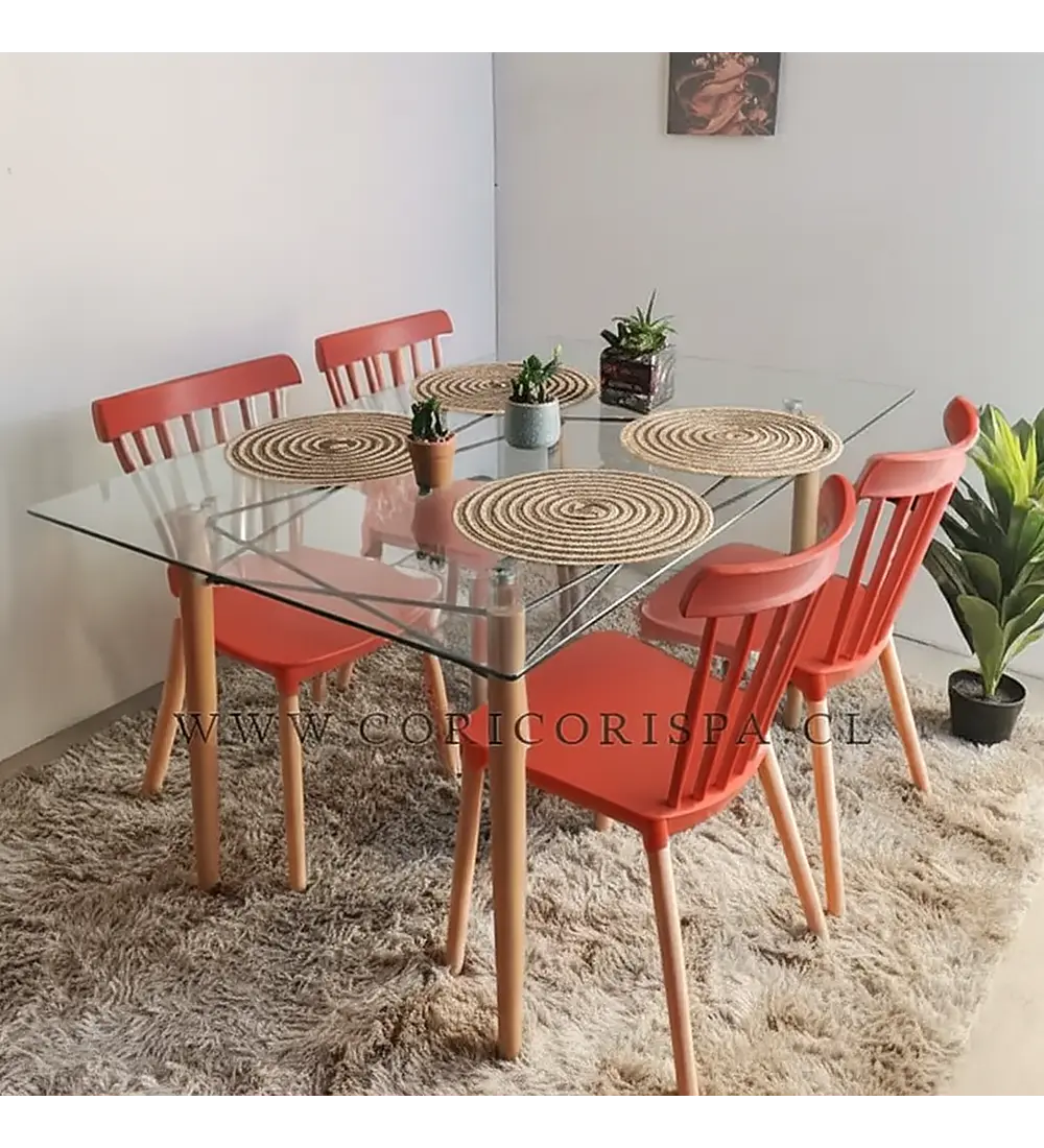Mesa Crox 140 x 80cms + 4 Sillas Windsor