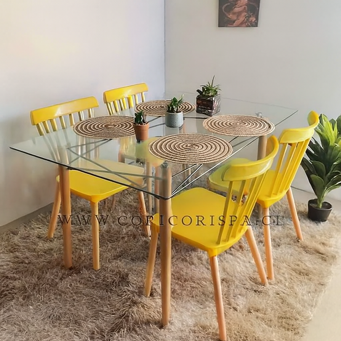 Mesa Crox 140 x 80cms + 4 Sillas Windsor 10