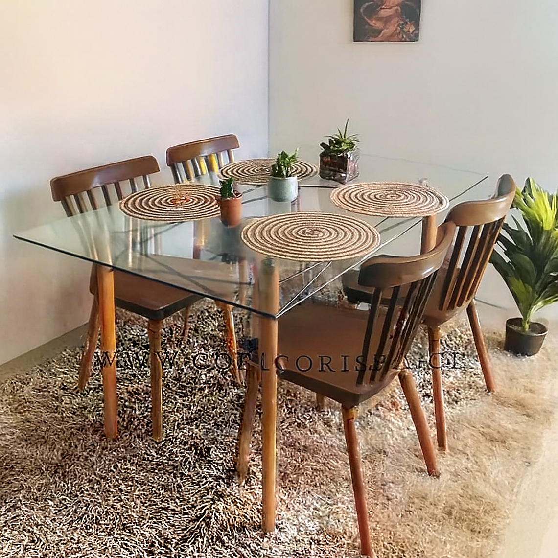 Mesa Crox 140 x 80cms + 4 Sillas Windsor 11