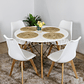 Comedor Mesa Eames Blanca 100cms + 4 Sillas Tulip - Miniatura 12