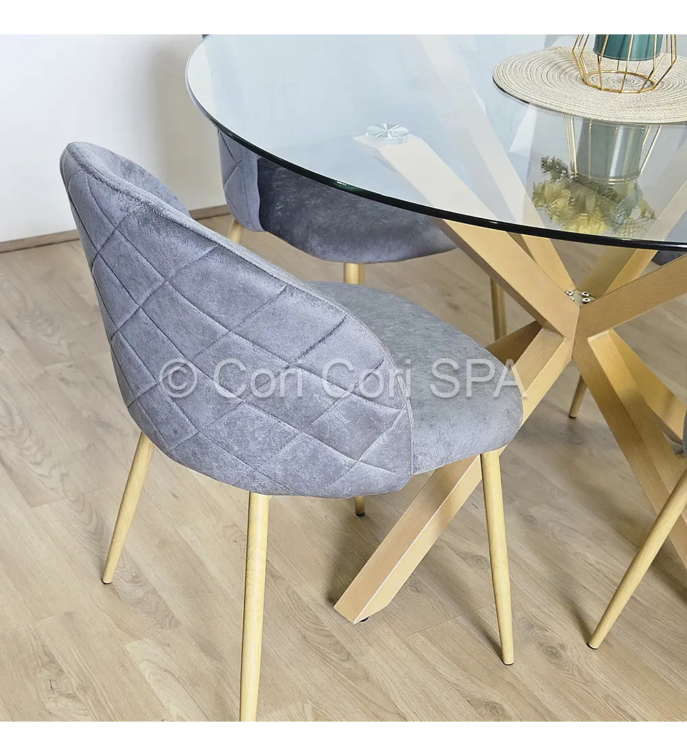 Comedor Mesa Warwick 100cm + 4 Sillas Bread Wood - COPIAR