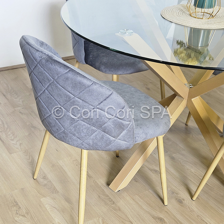 Comedor Mesa Warwick 100cm + 4 Sillas Bread Wood - COPIAR 8