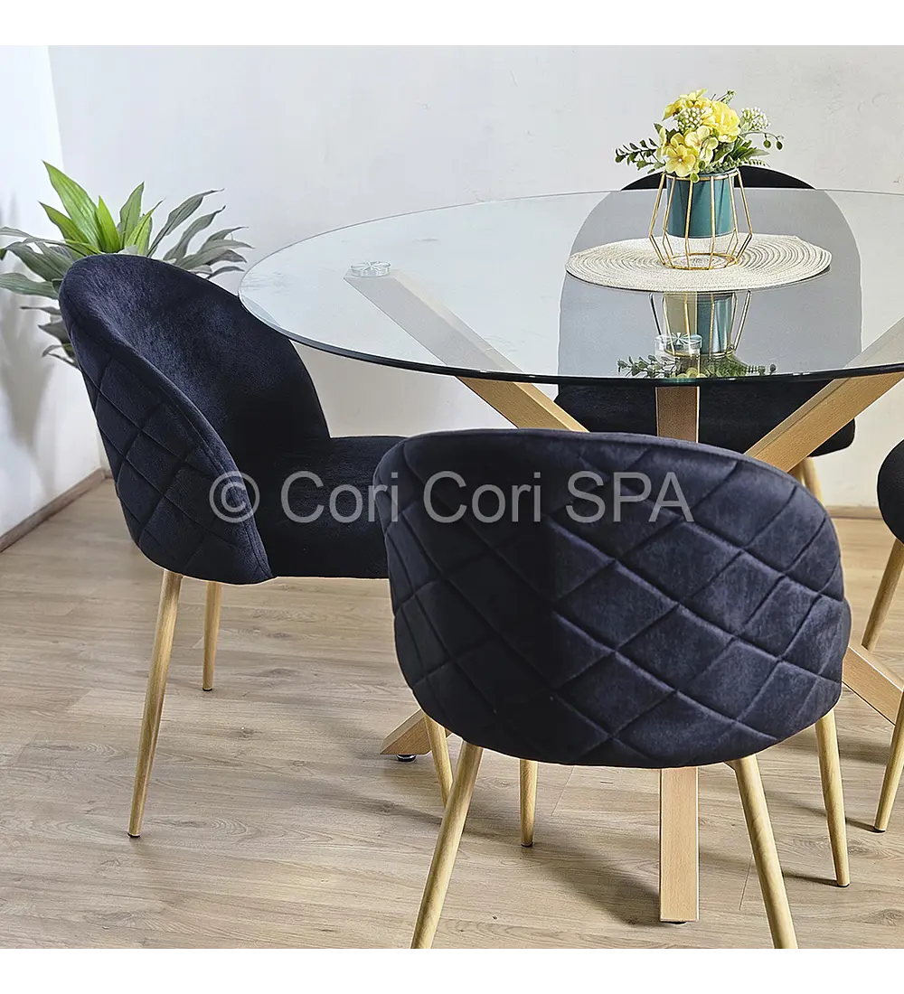 Comedor Mesa Warwick 100cm + 4 Sillas Bread Wood - COPIAR