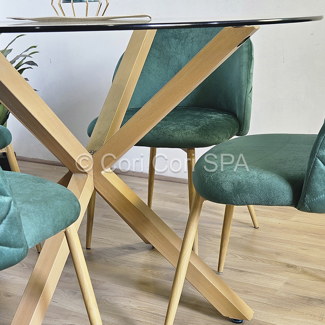 Comedor Mesa Warwick 100cm + 4 Sillas Bread Wood - COPIAR 9