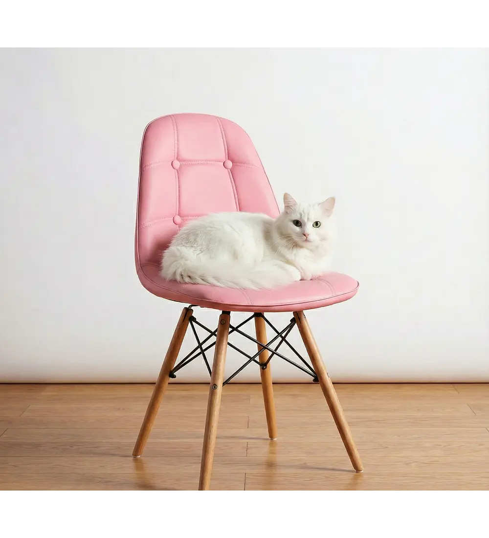 2da Seleccion.- Silla Eames Capitonné Rosa