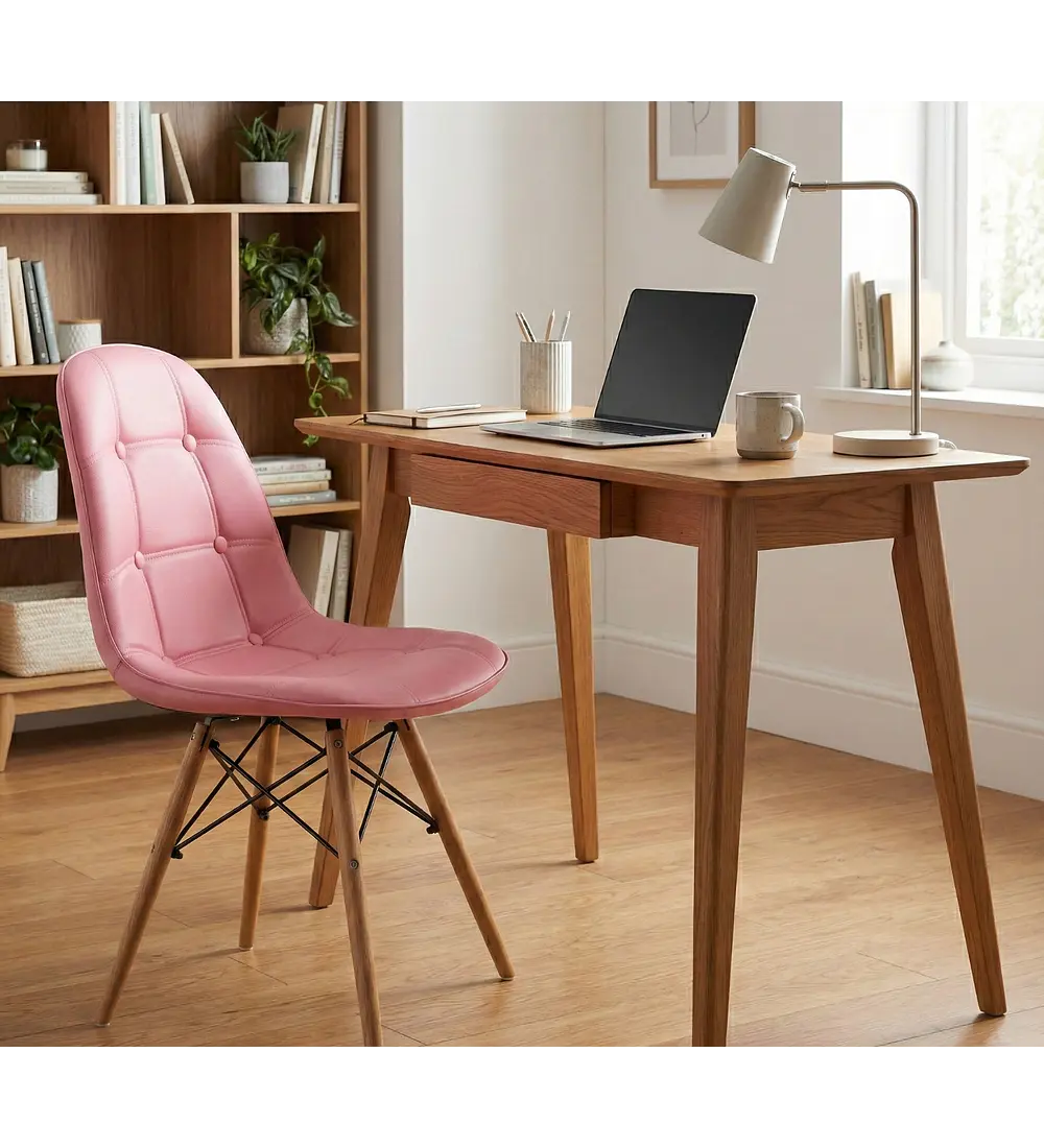 2da Seleccion.- Silla Eames Capitonné Rosa