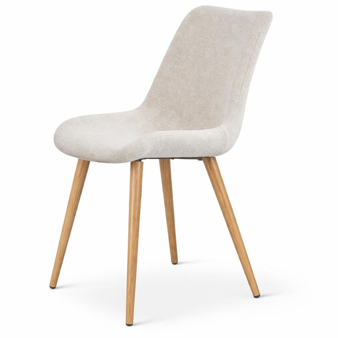 Silla Aura Wood Tapizada en Lino 3