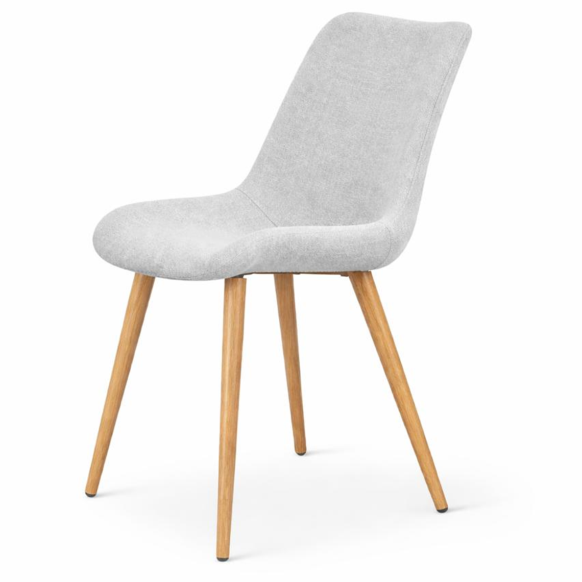 Silla Aura Wood Tapizada en Lino 4