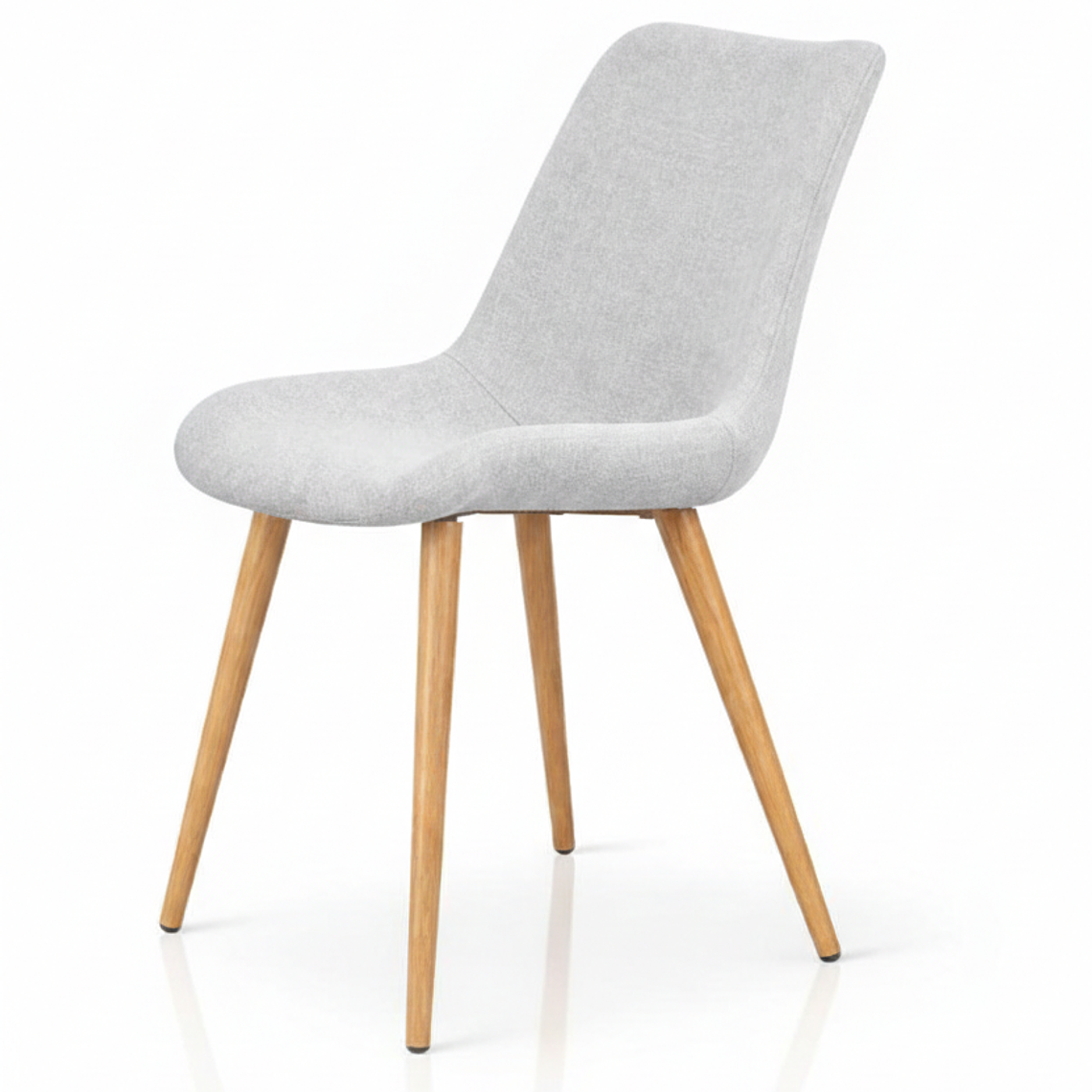 Silla Aura Wood Tapizada en Lino 6