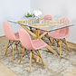 Comedor Madrid 140x80cms  + 4 Sillas Capitonne Eames Ecocuero - Miniatura 8