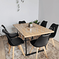 Comedor Industrial 140x90 cms Light  + 6 Sillas Tulip - Miniatura 5