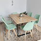 Comedor Industrial 140x90 cms Light  + 6 Sillas Tulip - Miniatura 6