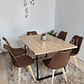 Comedor Industrial 140x90 cms Light  + 6 Sillas Tulip - Miniatura 8