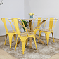 Comedor Madrid 140x80cms + 4 Sillas Tolix Asiento de Madera - Miniatura 1