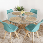 Comedor Warwick 100 cms + 4 Sillas Tulip - Miniatura 1