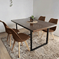 Comedor Industrial 160x90cms Oscura + 4 Sillas Tulip  - Miniatura 14