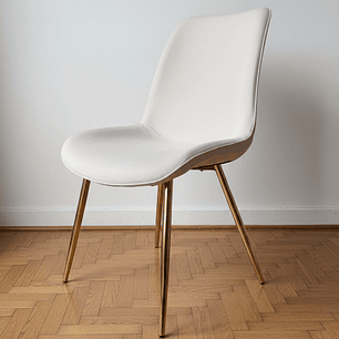Silla Aura Gold Tapizada en Lino