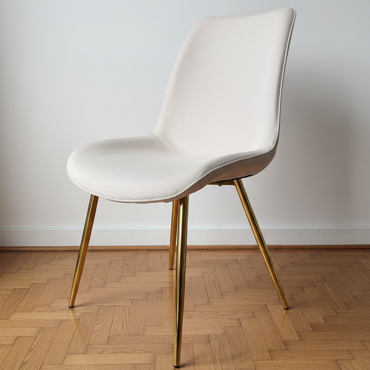 Silla Aura Gold Tapizada en Lino 1