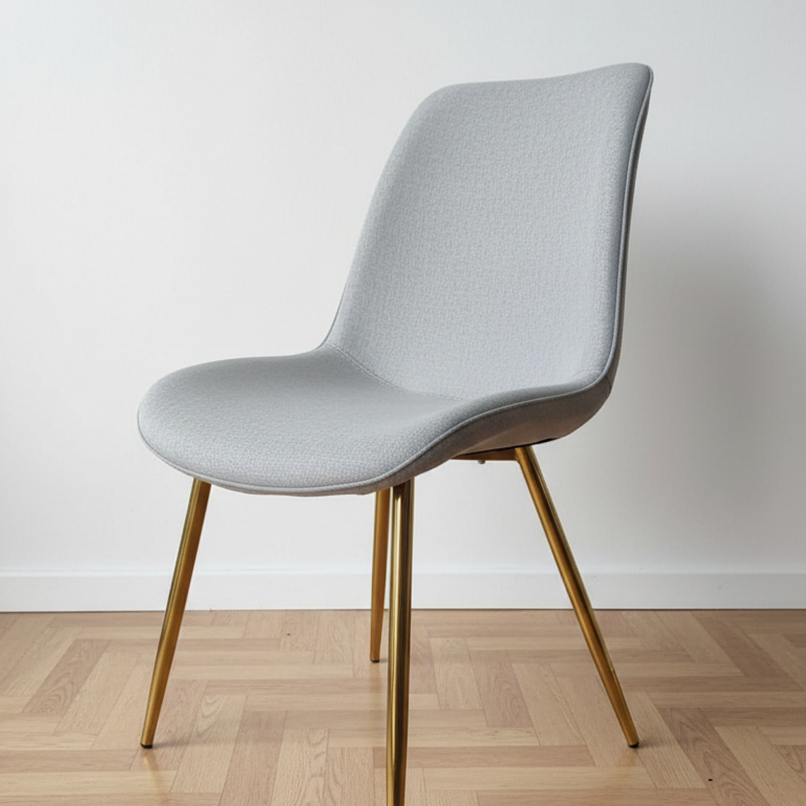 Silla Aura Gold Tapizada en Lino 2