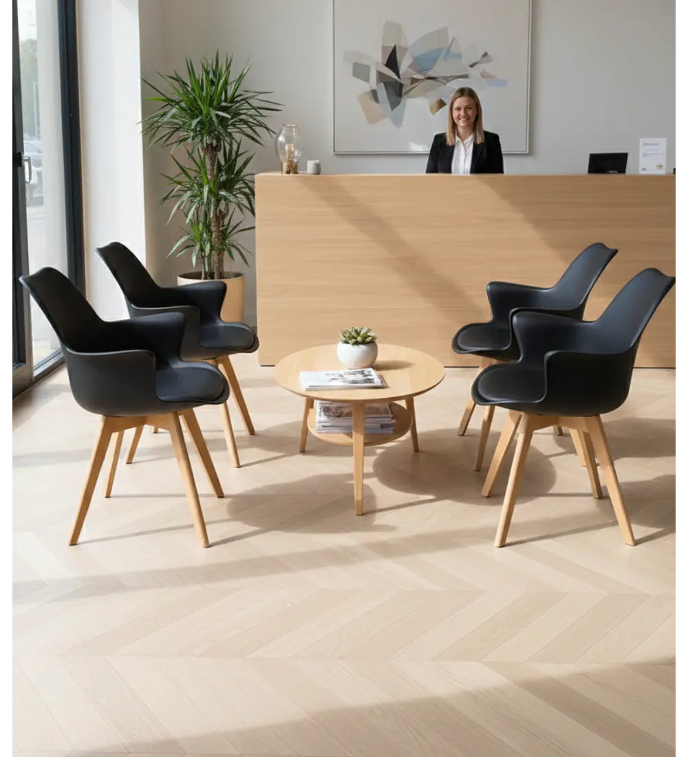 Butaca Eames Wood con Cojin