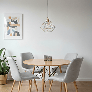 Comedor Mesa Eames Wood 100cm + 4 Sillas Aura Wood