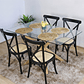 Comedor Madrid 140x80cms + 4 Sillas Crossback Madera - Miniatura 12