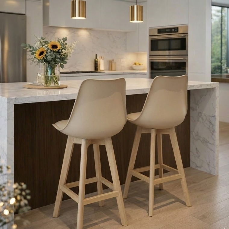 Pack 2 Taburete Tulip Alto 75 cms 11