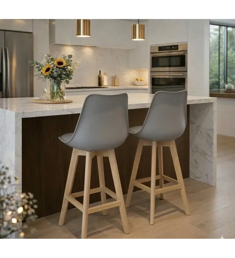 Pack 2 Taburete Tulip Alto 75 cms