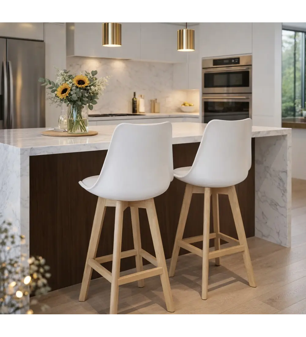 Pack 2 Taburete Tulip Alto 75 cms