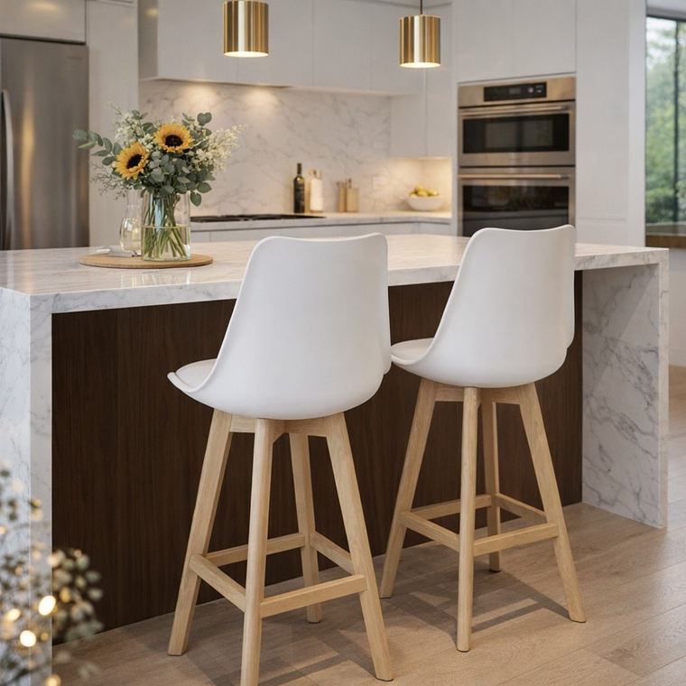 Pack 2 Taburete Tulip Alto 75 cms 3