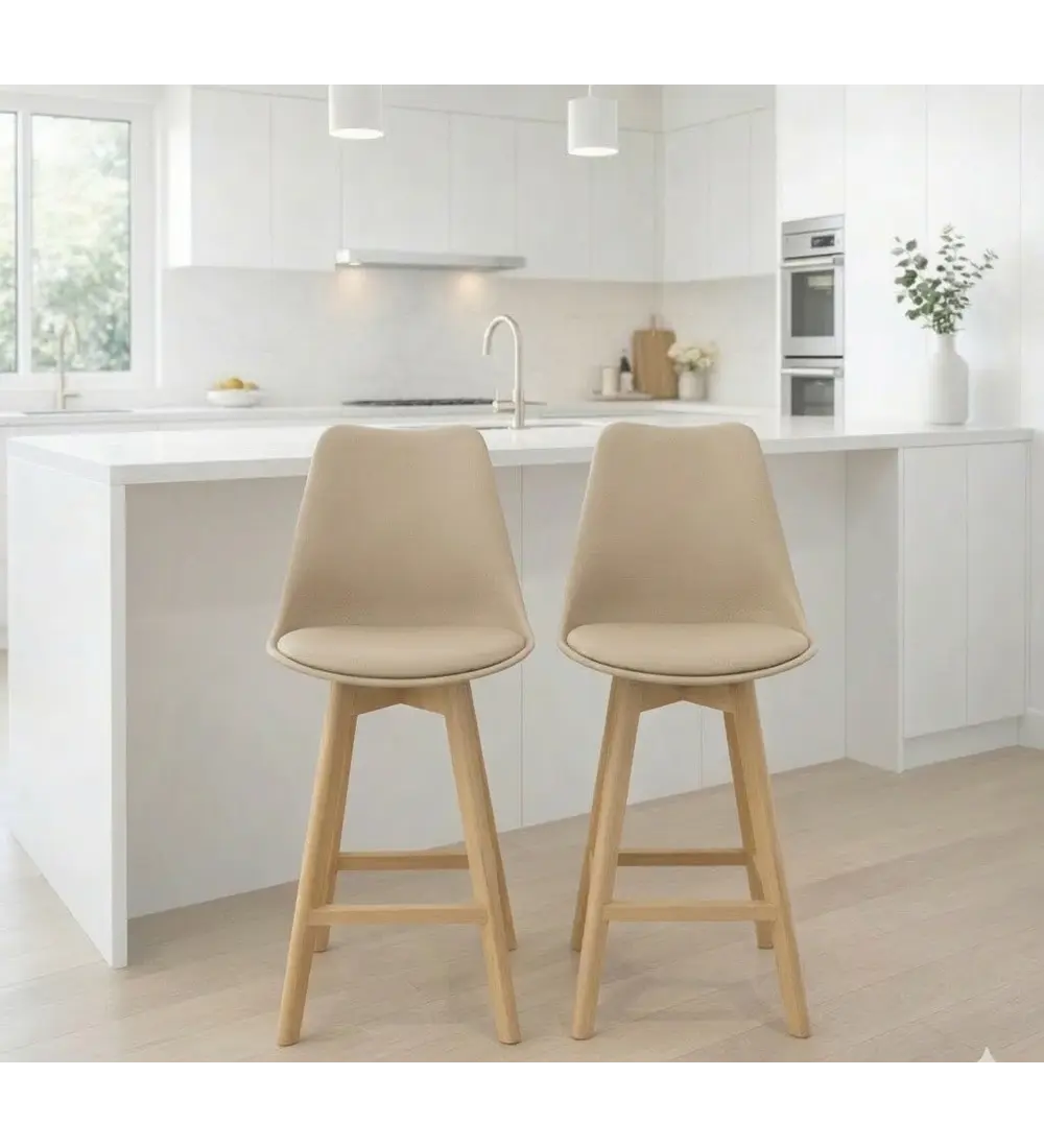Pack 2 Taburete Tulip Alto 75 cms