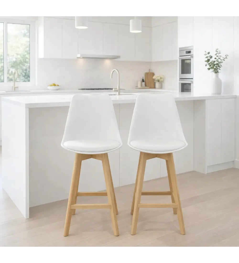 Pack 2 Taburete Tulip Alto 75 cms