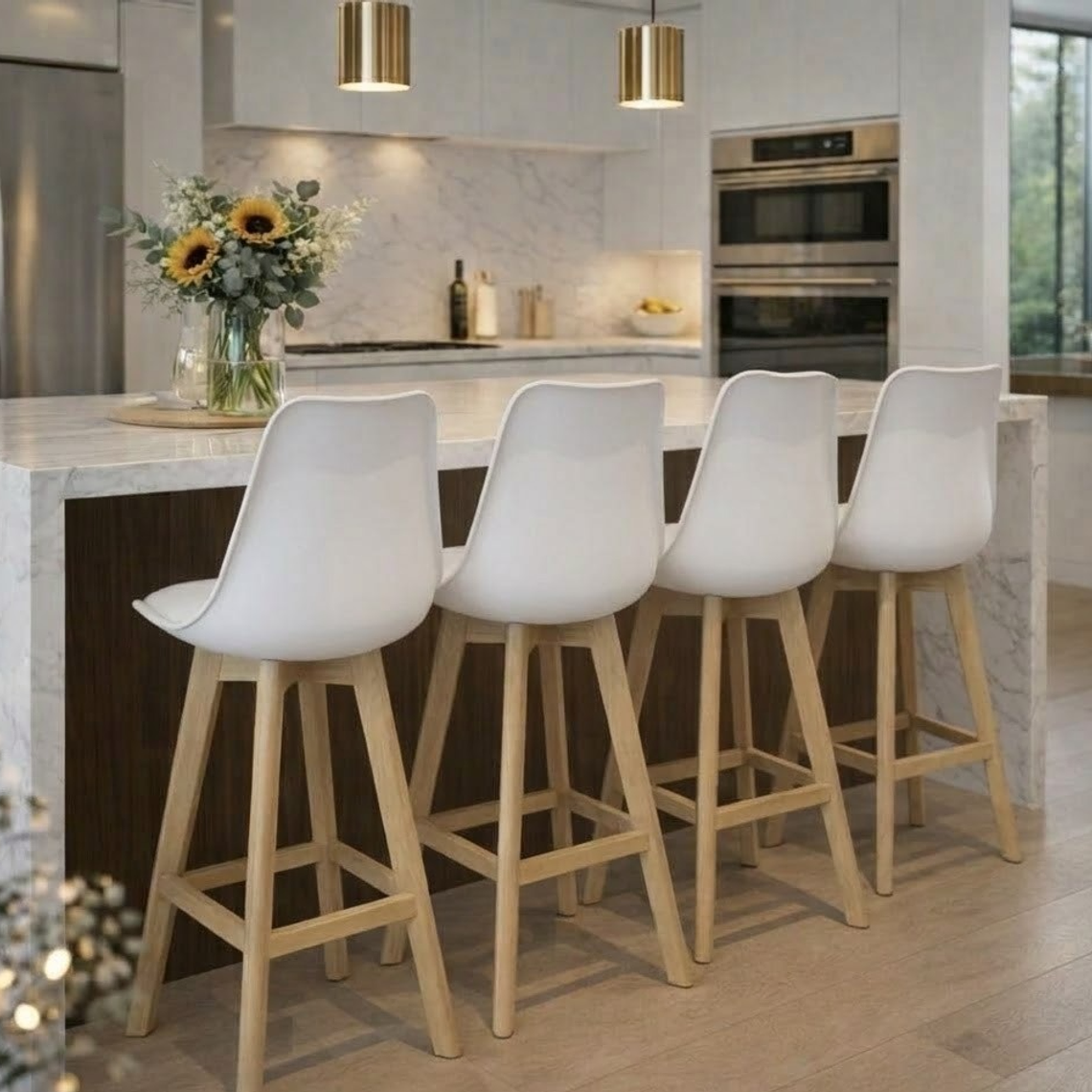 Pack 4 Taburetes Tulip Alto 75 cm 2