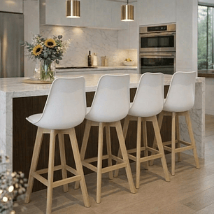 Pack 4 Taburetes Tulip Alto 75 cm