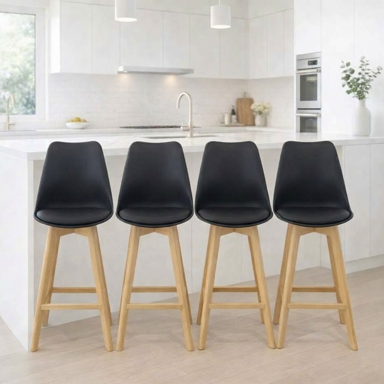 Pack 4 Taburetes Tulip Alto 75 cm 4