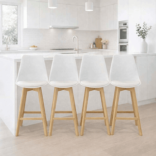 Pack 4 Taburetes Tulip Alto 75 cm