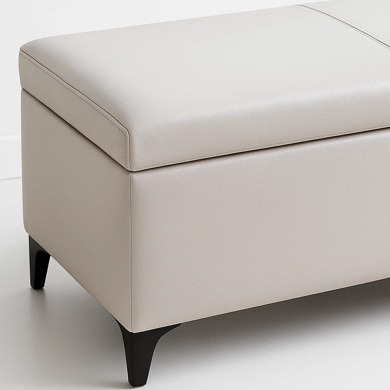 Banqueta con Almacenamiento Oculto Tapizada 5