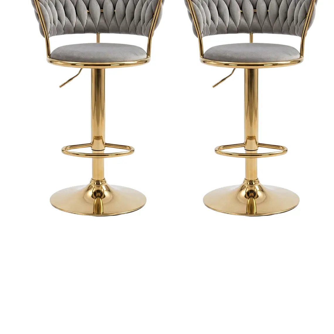 Pack 2 Taburetes Queen Velvet Gold 2