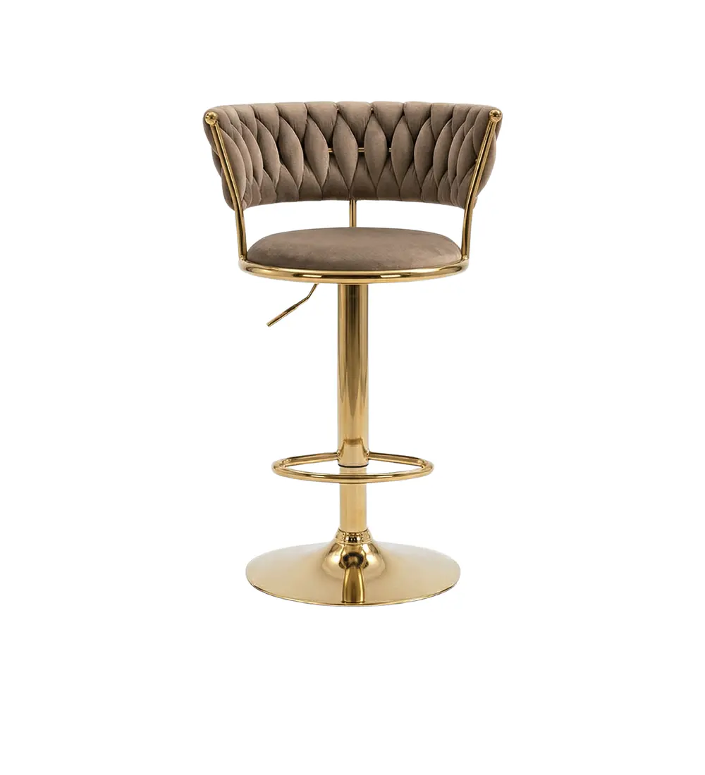 Taburete Queen Velvet Gold