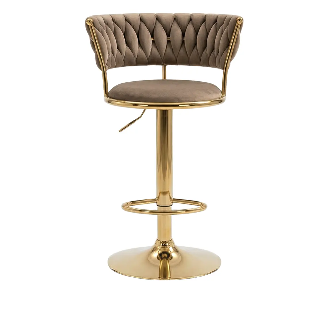 Taburete Queen Velvet Gold 18