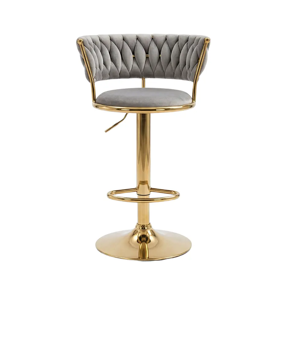 Taburete Queen Velvet Gold