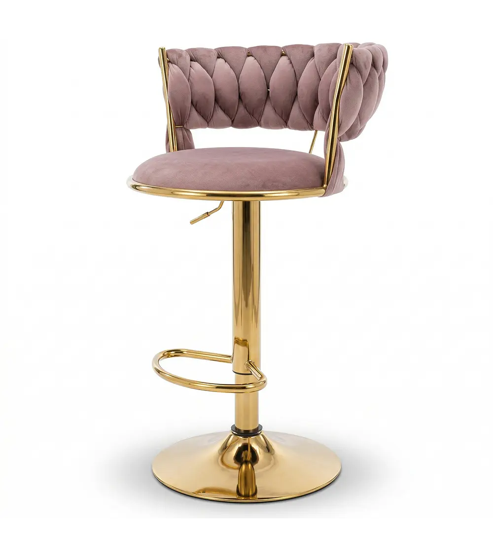Taburete Queen Velvet Gold