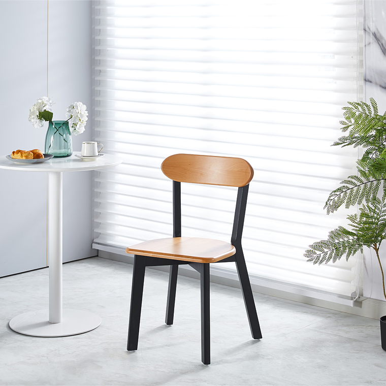 Silla Fresno de Madera - Negra 3