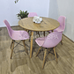 Comedor Mesa Aura Wood 100cms  + 4 Sillas Eames  - Miniatura 2